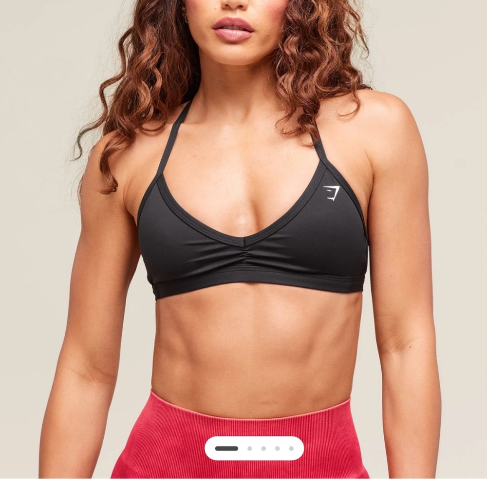 Gymshark Black Sports Bra with Adjustable Straps